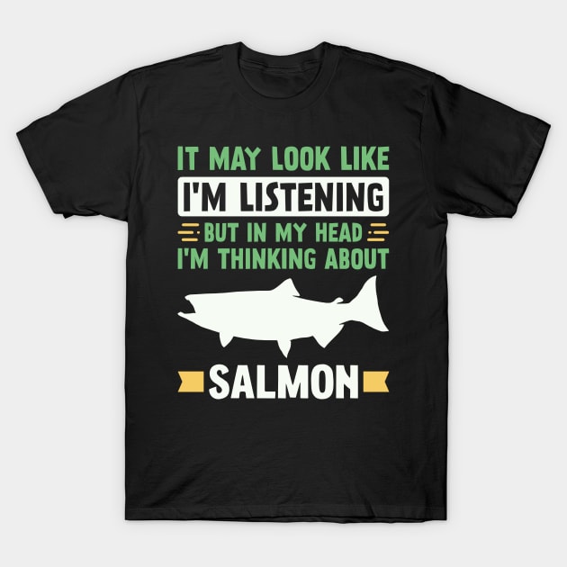 Funny Salmon Lover T-Shirt by White Martian